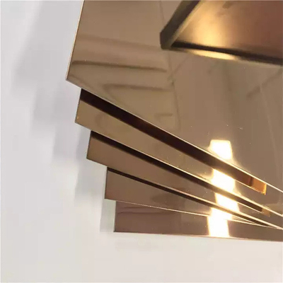 قیمت خوب روکش PVD ورق استیل رزگلد رنگ 304 316 برای دکوراسیون آنلاین