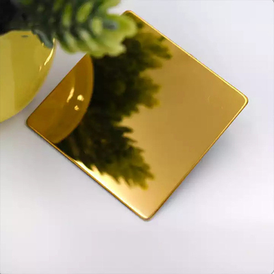 قیمت خوب ورق فولادی ضد زنگ AISI 201 آینه تزئینی طلایی 1500 میلی متری آنلاین