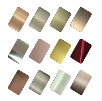 قیمت خوب 304 فولاد ضد زنگ صفحه رنگی Aisi 2mm برش Ss 304 316 آرایشی خط مو فولاد ضد زنگ صفحات آنلاین